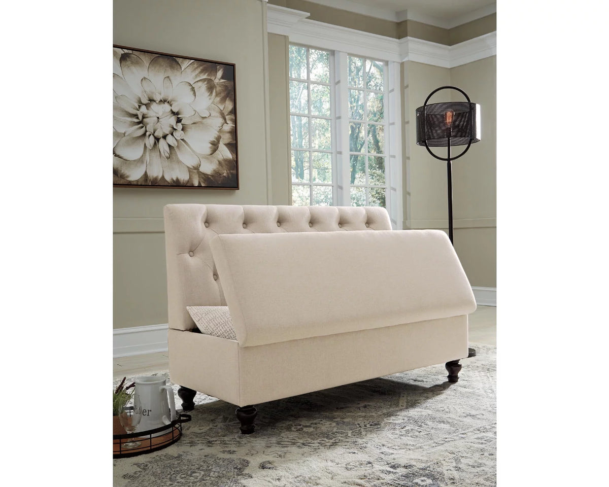 Light Beige Entryway Storage Bench Z6554