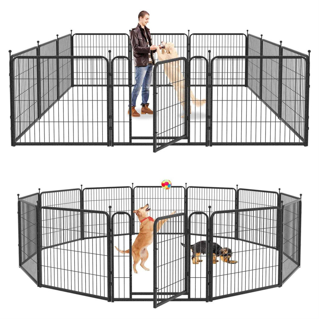 Heavy Duty Anti-Rust Dog Playpen with Doors C894796