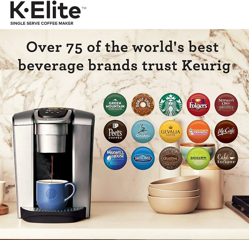 Single Serve K-Cup Pod Coffee Maker, Brushed Silver M4895