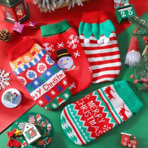 4 Pack Dog Christmas Sweater I264