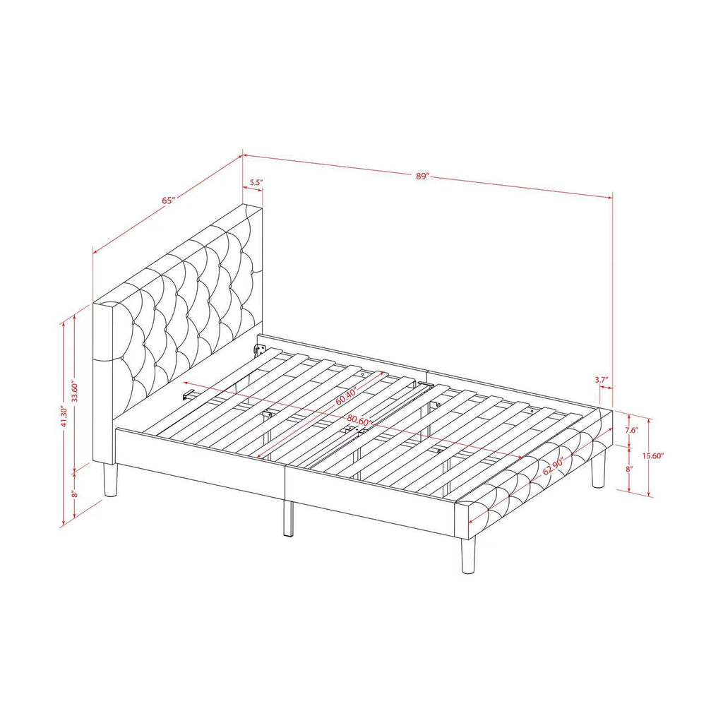 3 Pieces Wood Queen Bedroom Set Y186