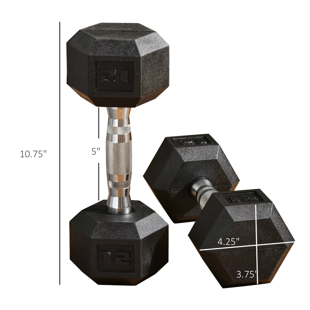 2 x 15lbs Hex Dumbbell Set of 2 Y877