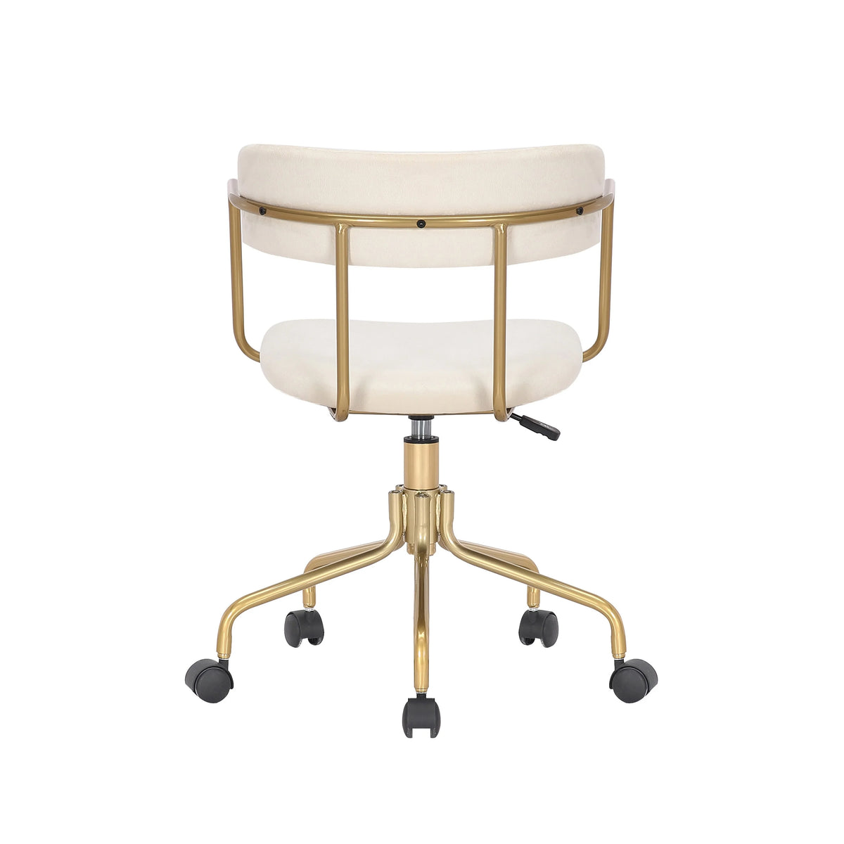 Velvet Office Chair with Gold Chrome Frame and Legs J773809