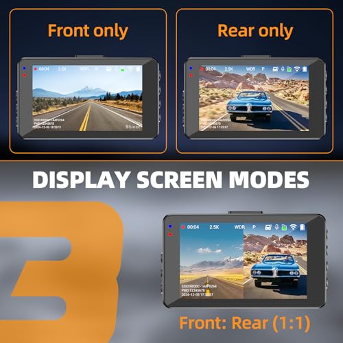Dash Cam Front and Rear 1080P with 32G Card Night Vision J714
