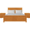 Queen Cherry Paneled Headboard Platform Bedroom Set F4015