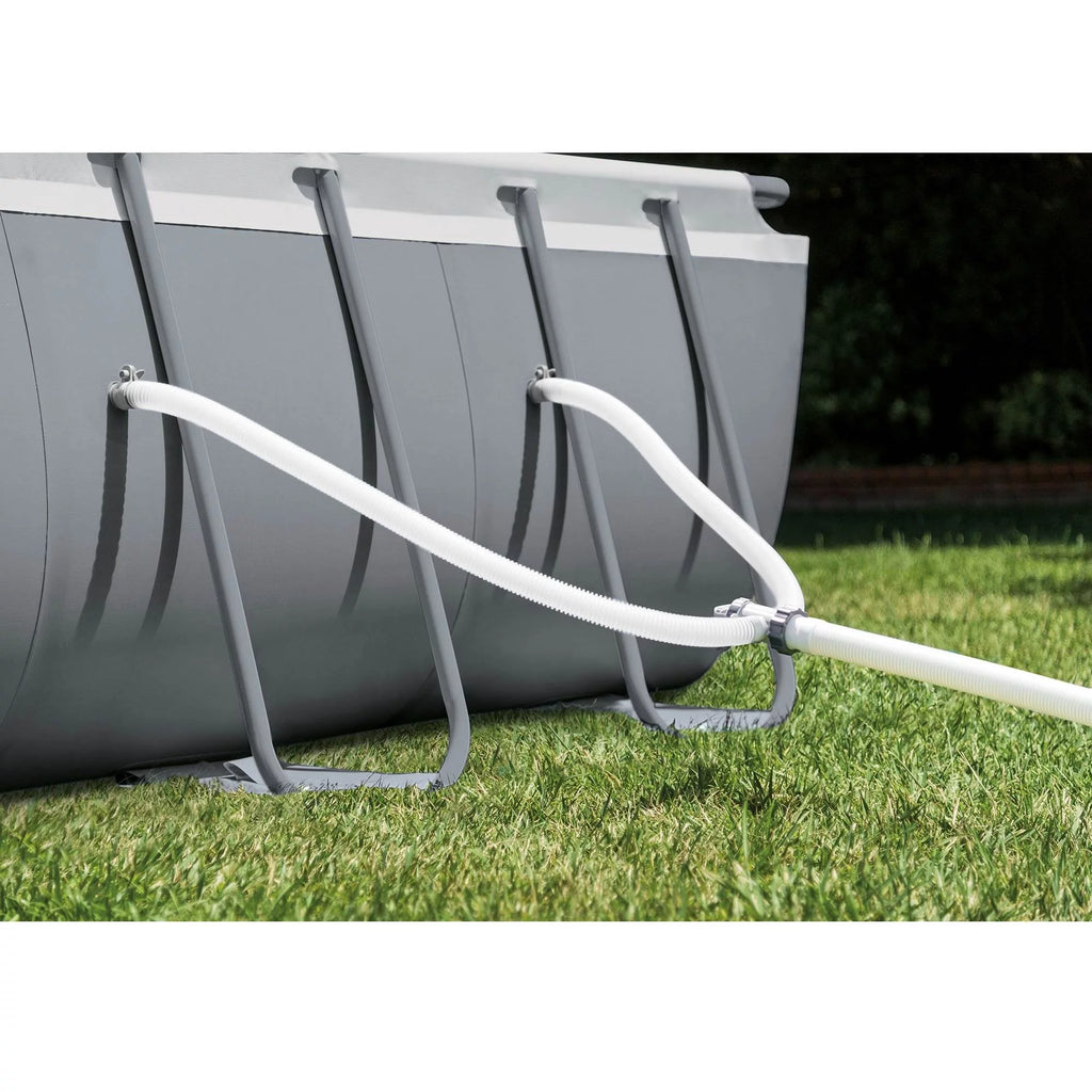 Gray Rectangular Above Ground Swimming Pool Set G934392