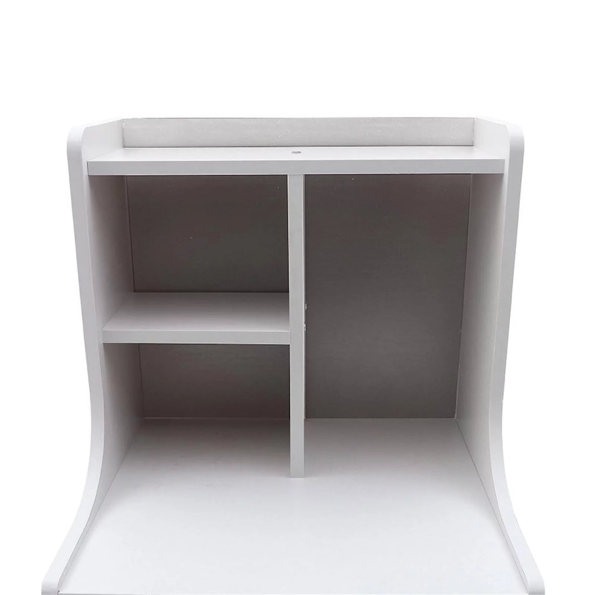3 Drawer White Wood Nightstand F9483