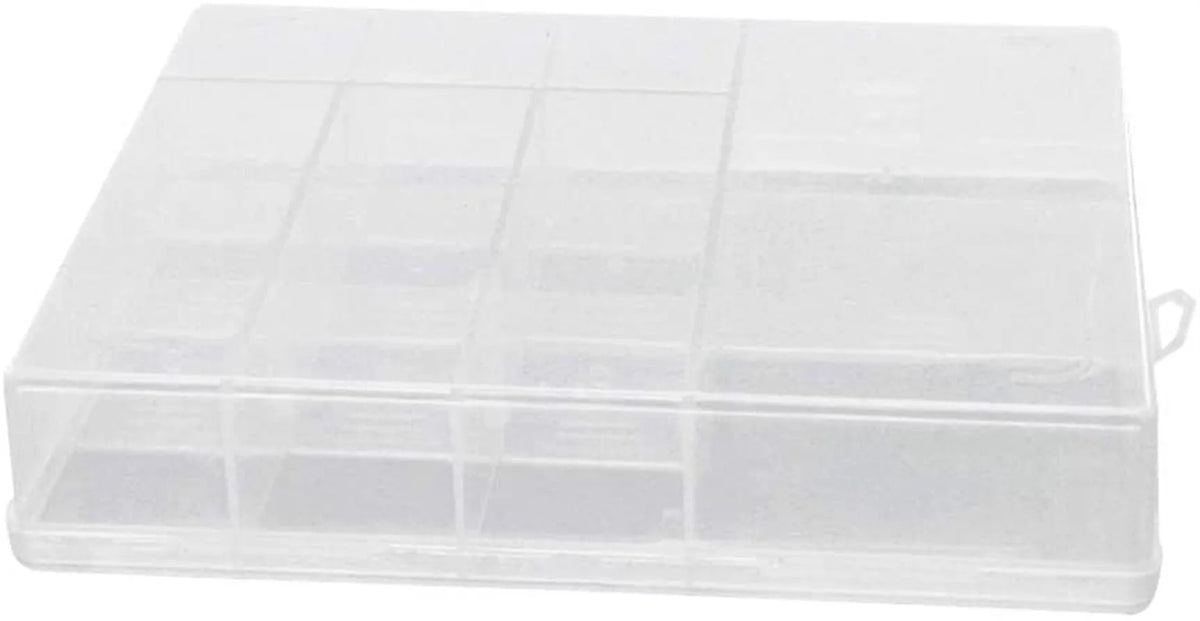 Plastic Organizer 14 Removable Grids Transparent Storage Box E968809