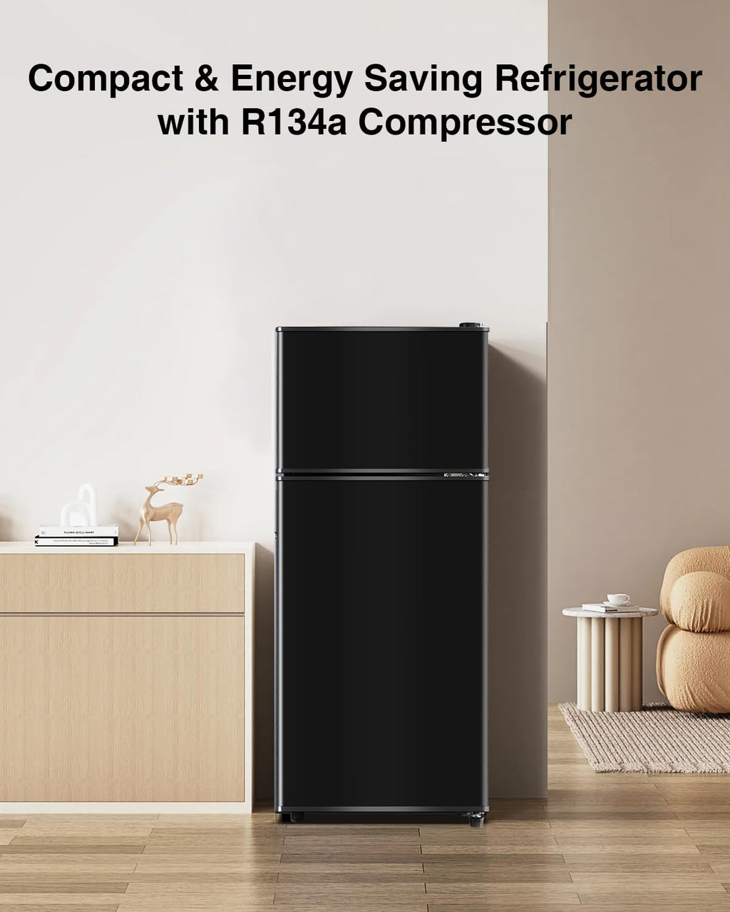 Black 3.5 Cu.Ft Compact Refrigerator with Freezer X22681