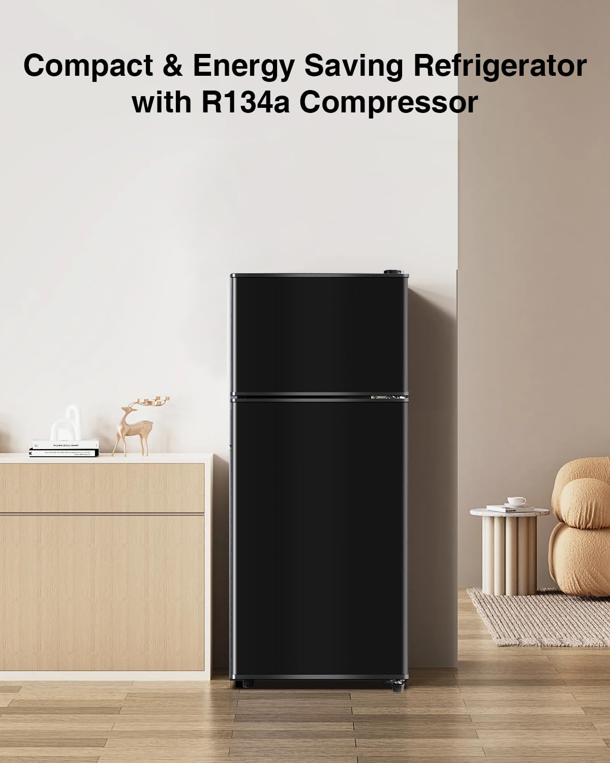 Black 3.5 Cu.Ft Compact Refrigerator with Freezer X22681