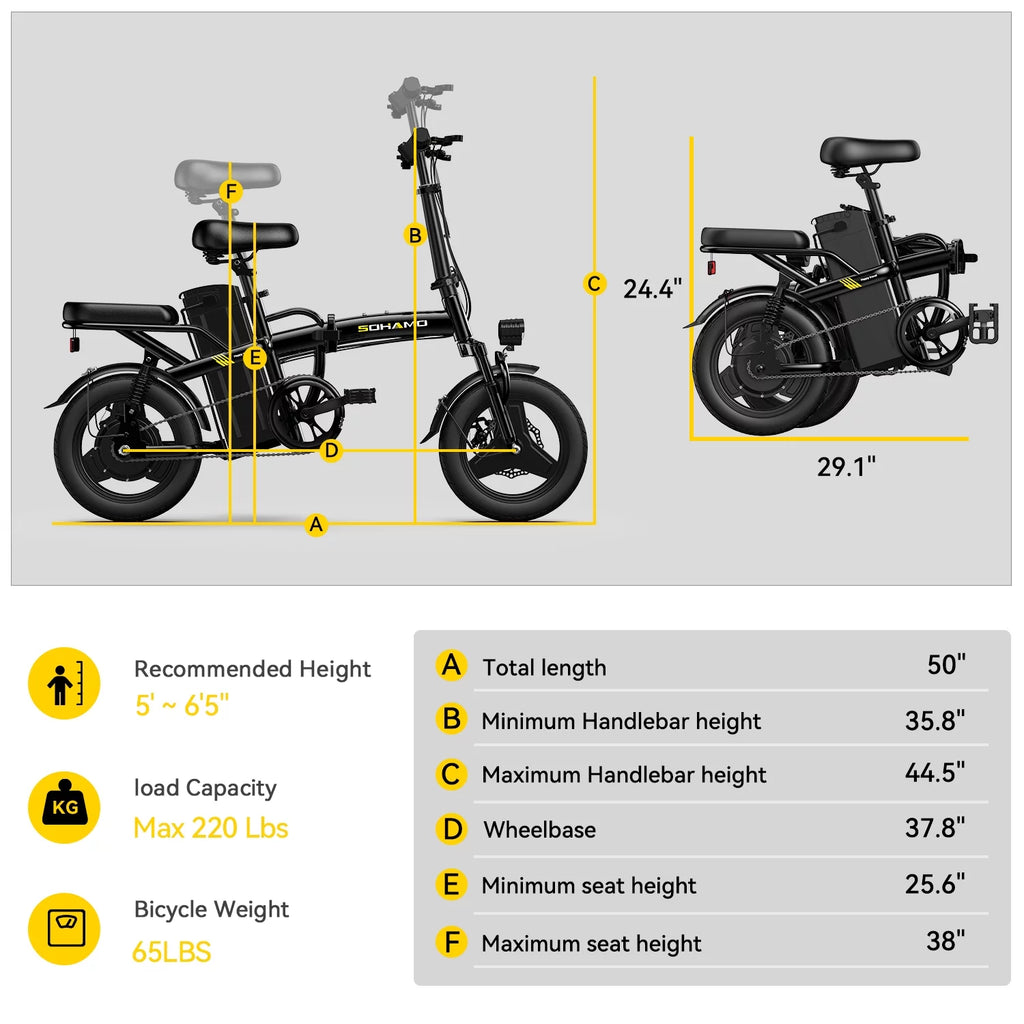 Folding Electric Bike 400W 48V 13Ah Z73178