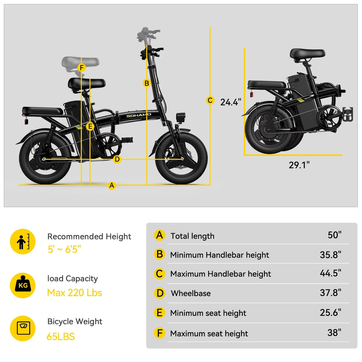 Folding Electric Bike 400W 48V 13Ah Z73178
