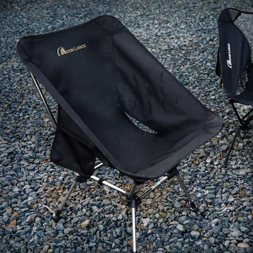 Portable Camping Chair 330Lbs Capacity Black J63863