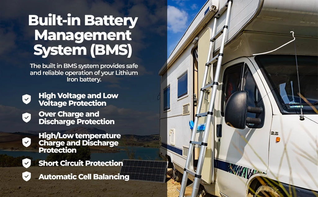 12V 55AH LiFePO4 Lithium Battery with BMS B632163