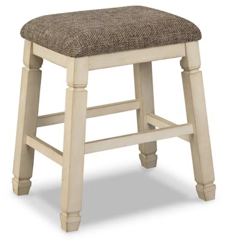 Antique White Counter Height Barstool Set of 2 M534