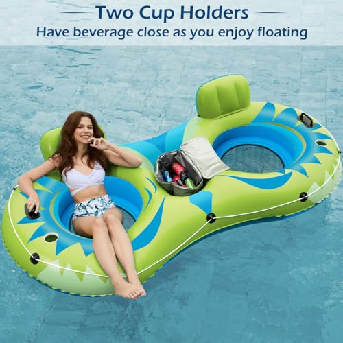 2 Person Inflatable River Tube Float with Cooler I222