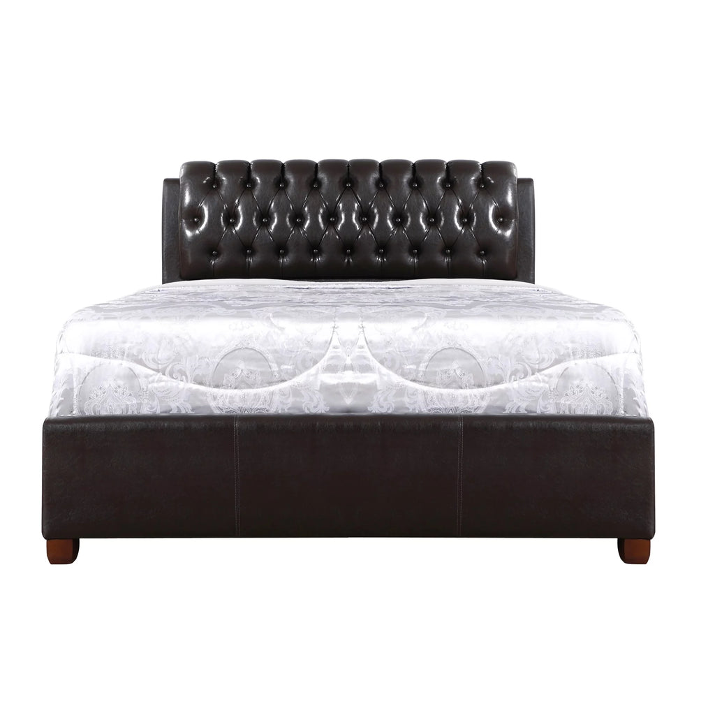 Dark Brown Queen Size Panel Beds T803