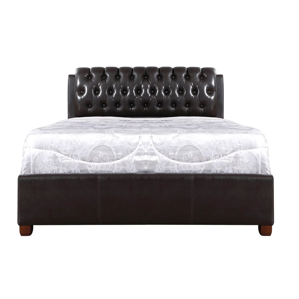 Dark Brown Queen Size Panel Beds T803