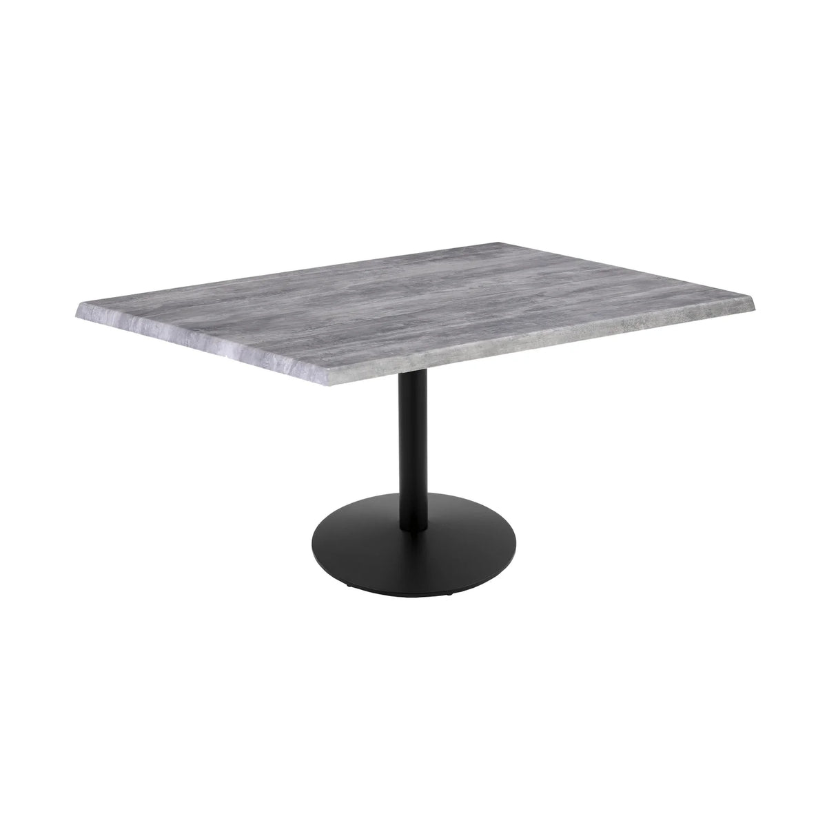 Black Round Base Rectangle Table L317