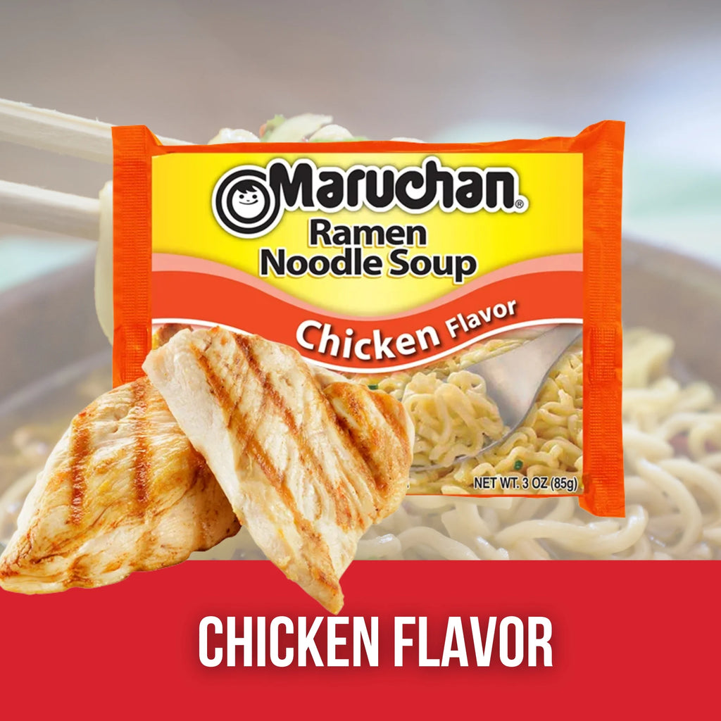 Instant Ramen Variety Pack 12 Packs 3oz Chicken Beef Chili Flavored Noodles V233060