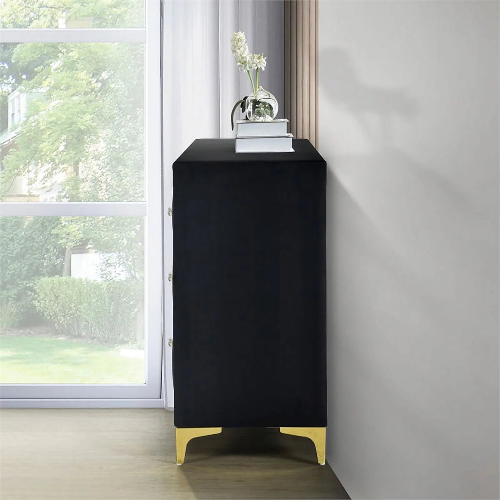 Black Velvet 6 Drawer Dresser W48377