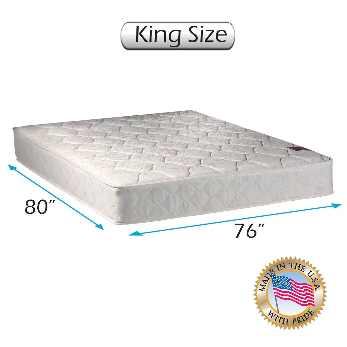 King Size One-Sided Innerspring Mattress with Cover J629