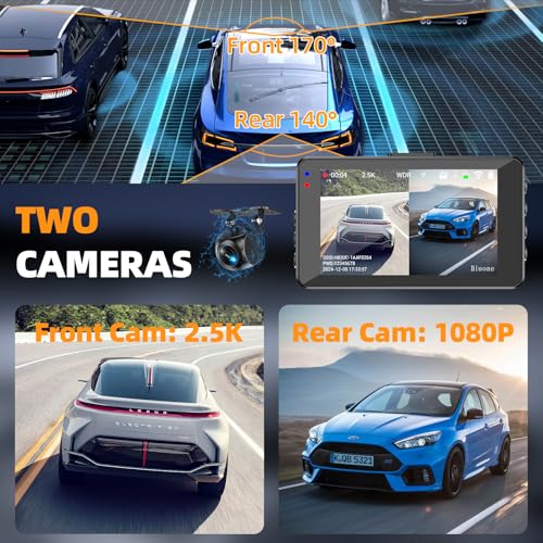 Dash Cam Front and Rear 1080P with 32G Card Night Vision J714