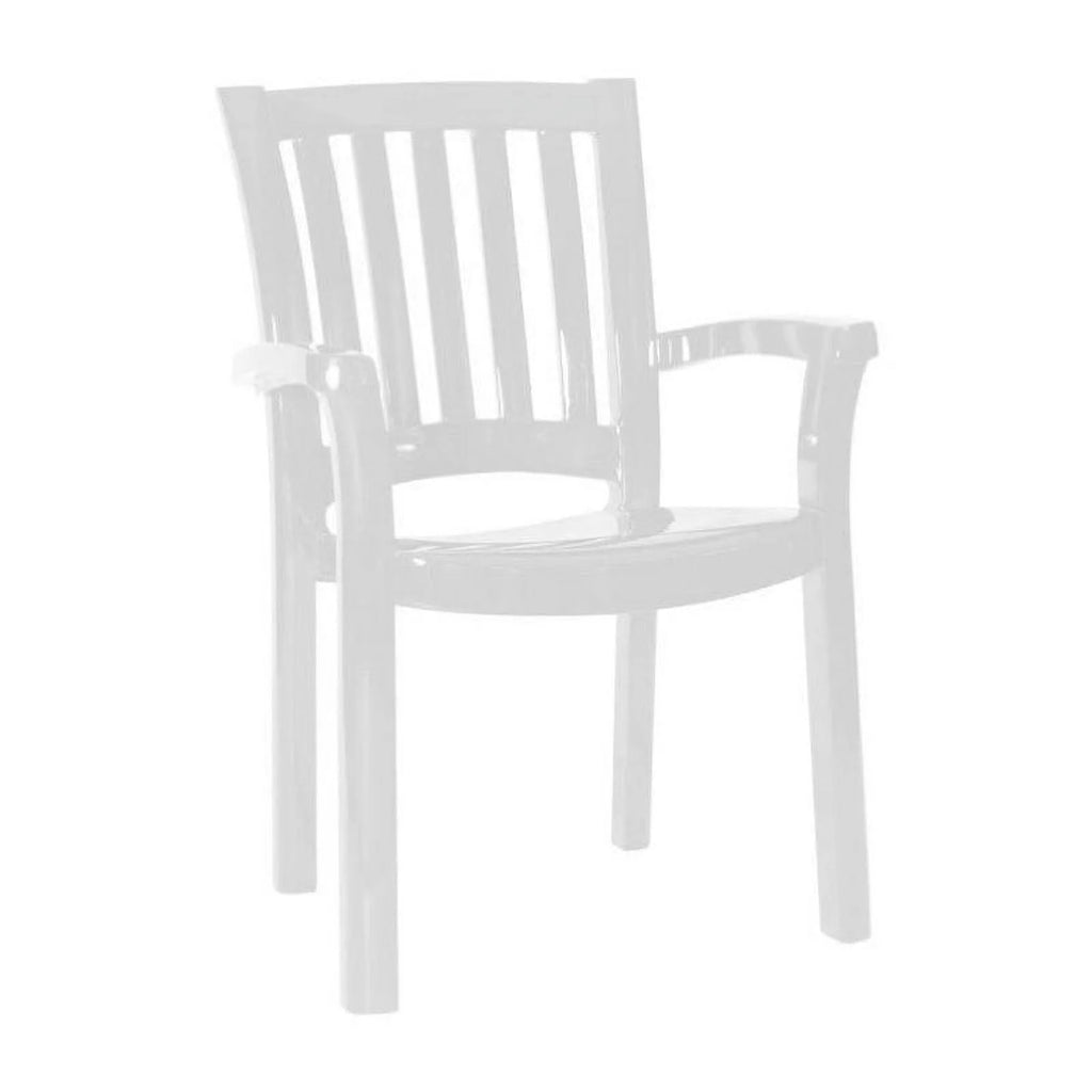 White 5 Piece Resin Patio Table and 4 Chairs V397
