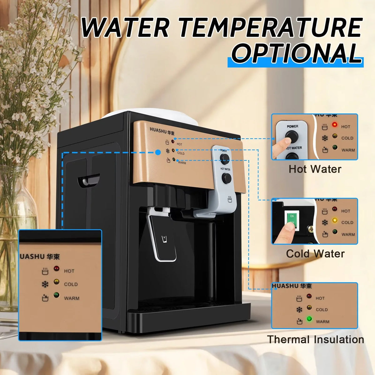 Countertop Electric Hot Cold Water Cooler Dispenser K576240