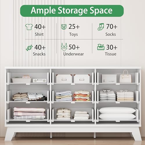 9 Drawer Fluted Wood Dresser X5058