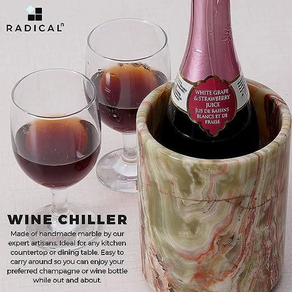 Handmade Marble Wine Chiller 5x5x6.5 Inch H47438