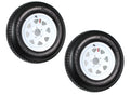 2-Pk Trailer Tire On Rim ST205/75D15 5 Hole White Spoke Wheel M592