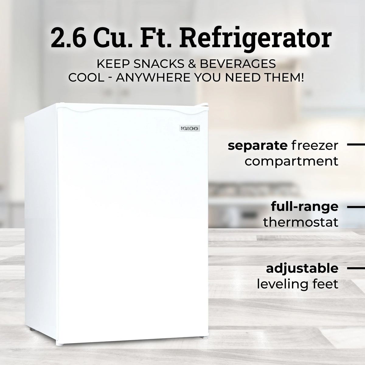 White 2.6 Cu. Ft. Refrigerator with Freezer B83274