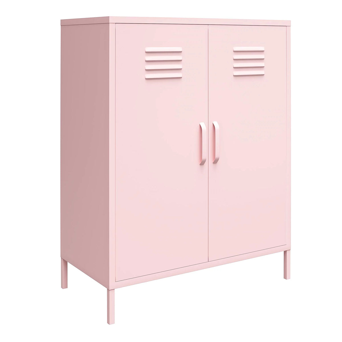 2 Door Metal Locker Style Storage Accent Cabinet A50476