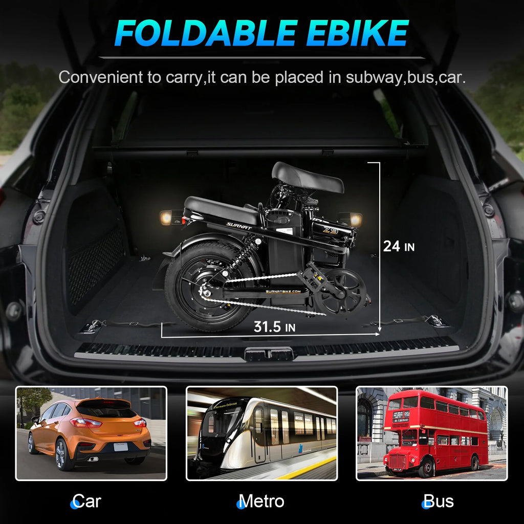 Folding Electric Bike 400W 48V 13Ah Fat Tire Q984