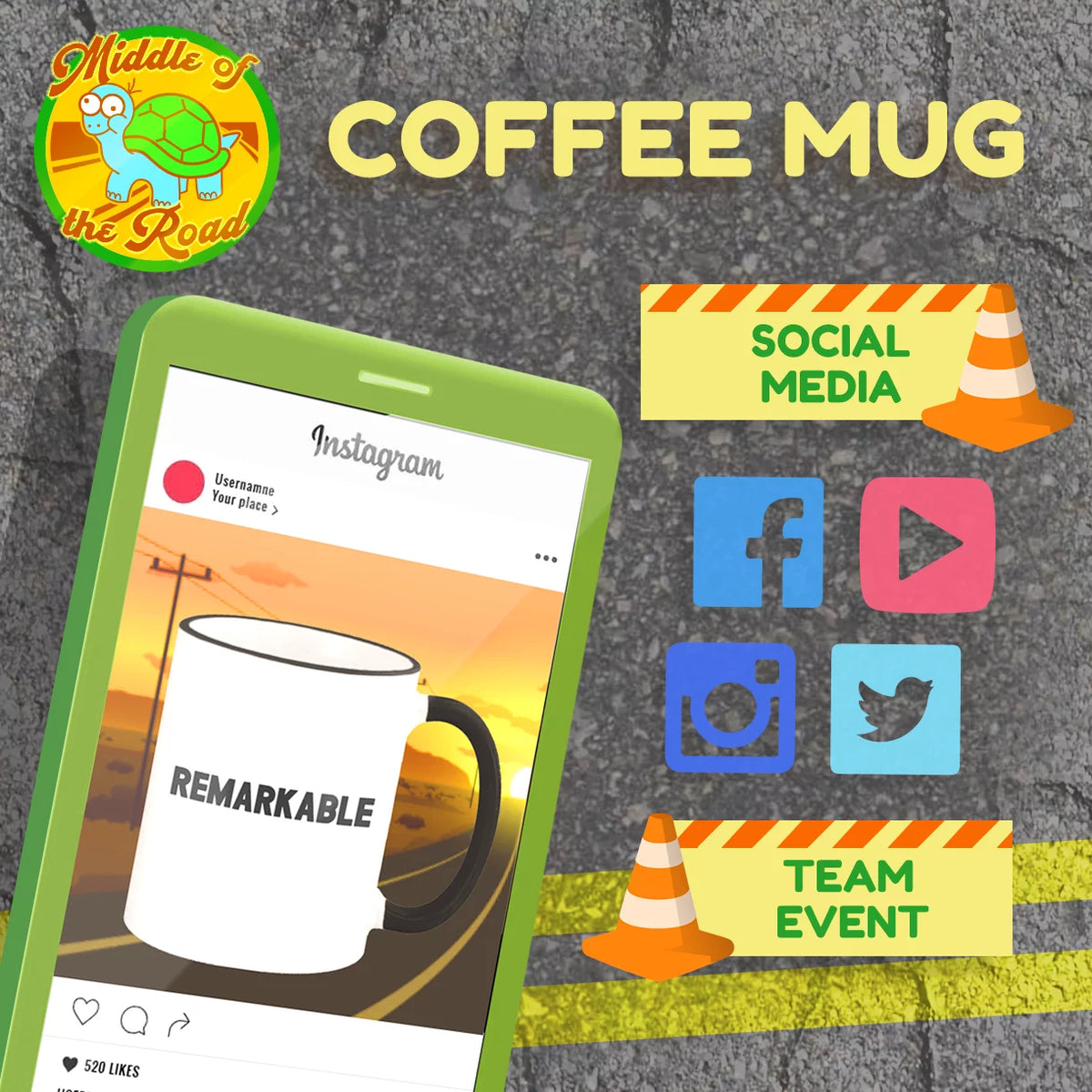 11oz Colored Rim and Handle Coffee Mug E421