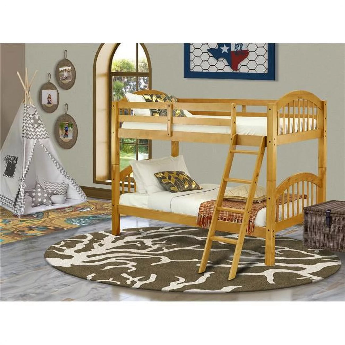 Twin Size Bunk Bed W9547