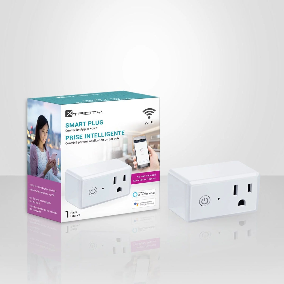 Wi-Fi Smart Electrical Outlet, 1800W, White X289025