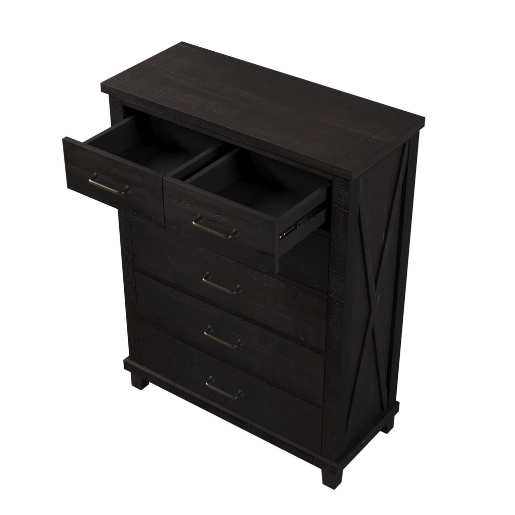 Solid Pine Wood Six-Drawer Chest K306741