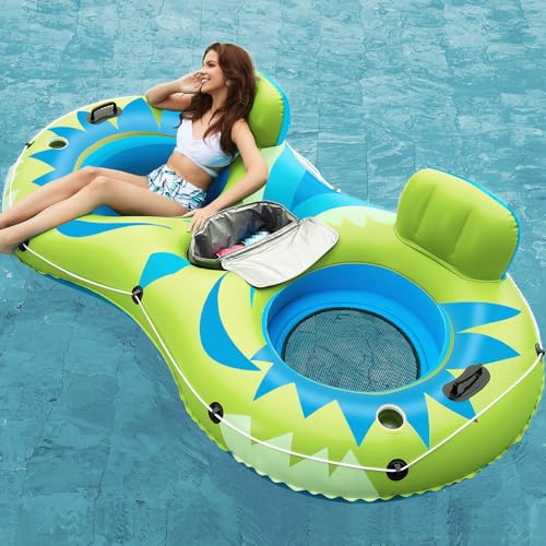 2 Person Inflatable River Tube Float with Cooler I222