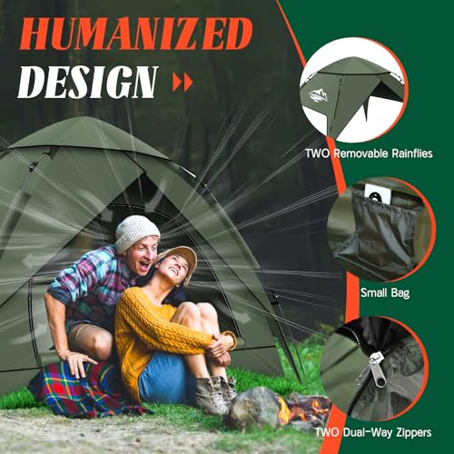 2-3 Person Waterproof Windproof Pop Up Camping Tent V334340