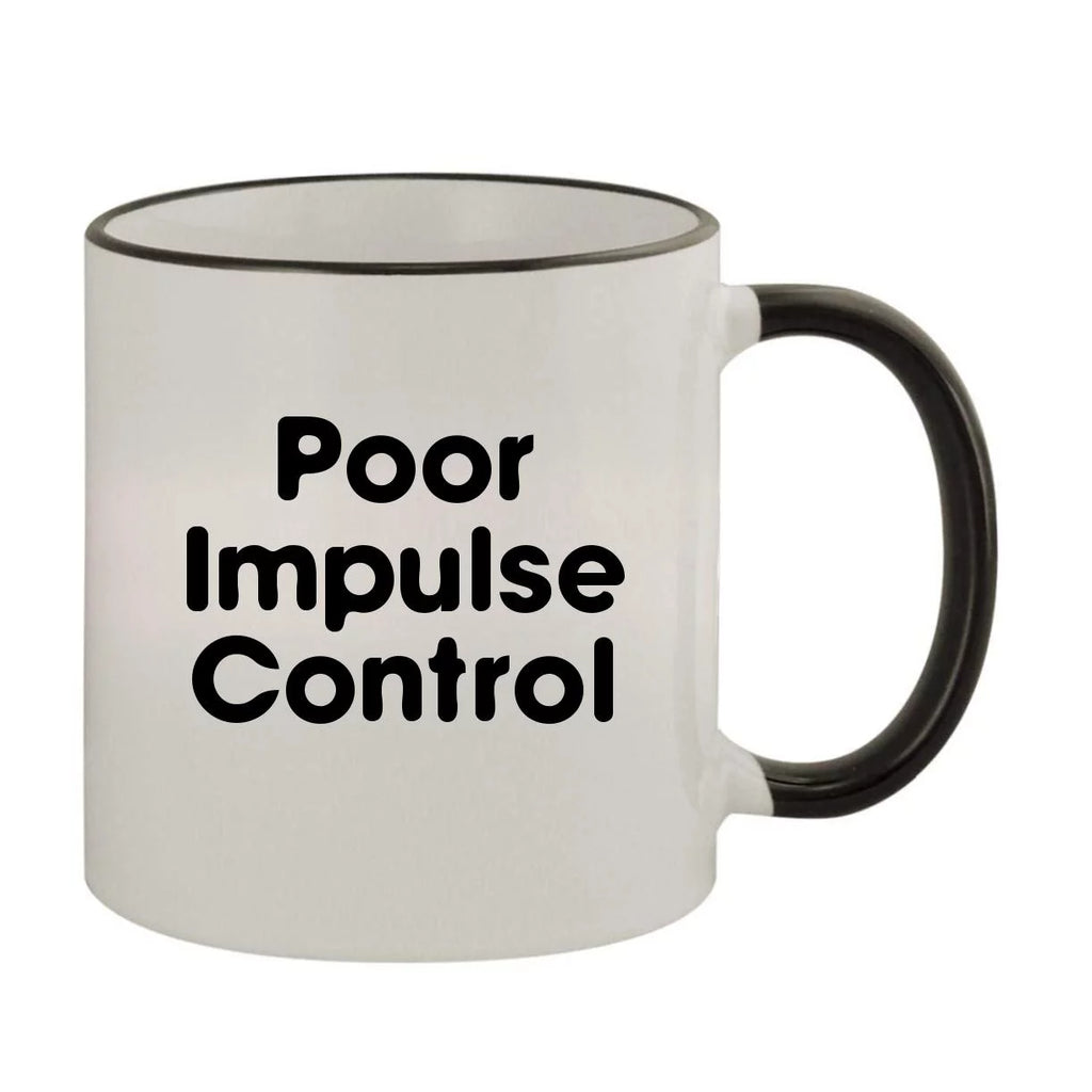 11oz Colored Rim and Handle Coffee Mug E421