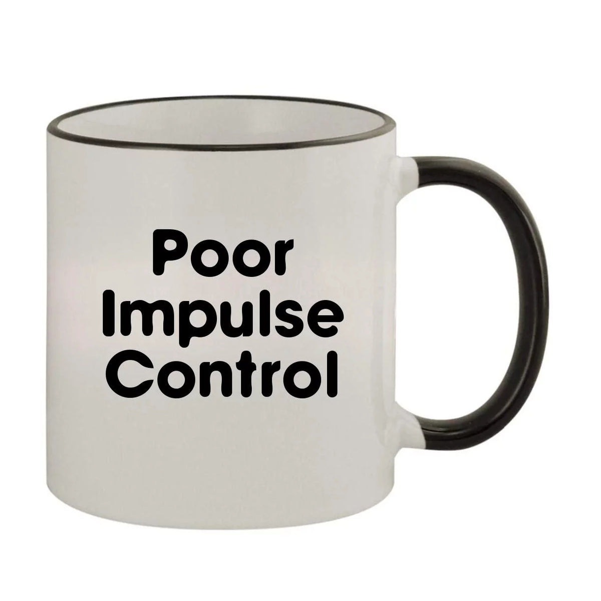 11oz Colored Rim and Handle Coffee Mug E421