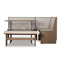 Brown Wood Corner Dining Set B778