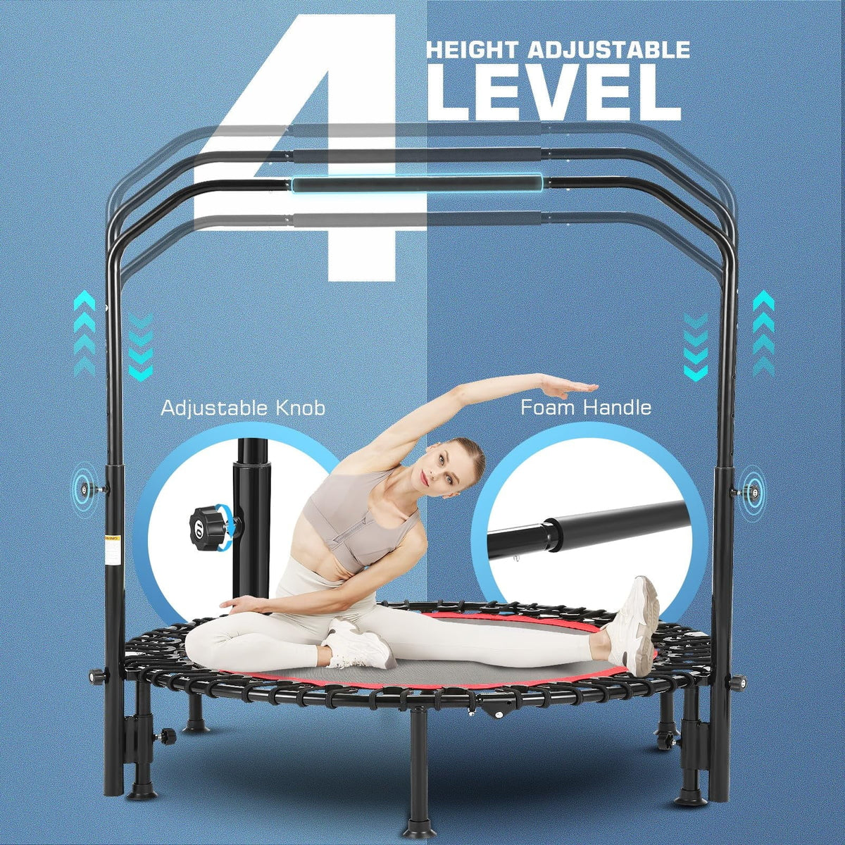Foldable Mini Trampoline with Bungees G635