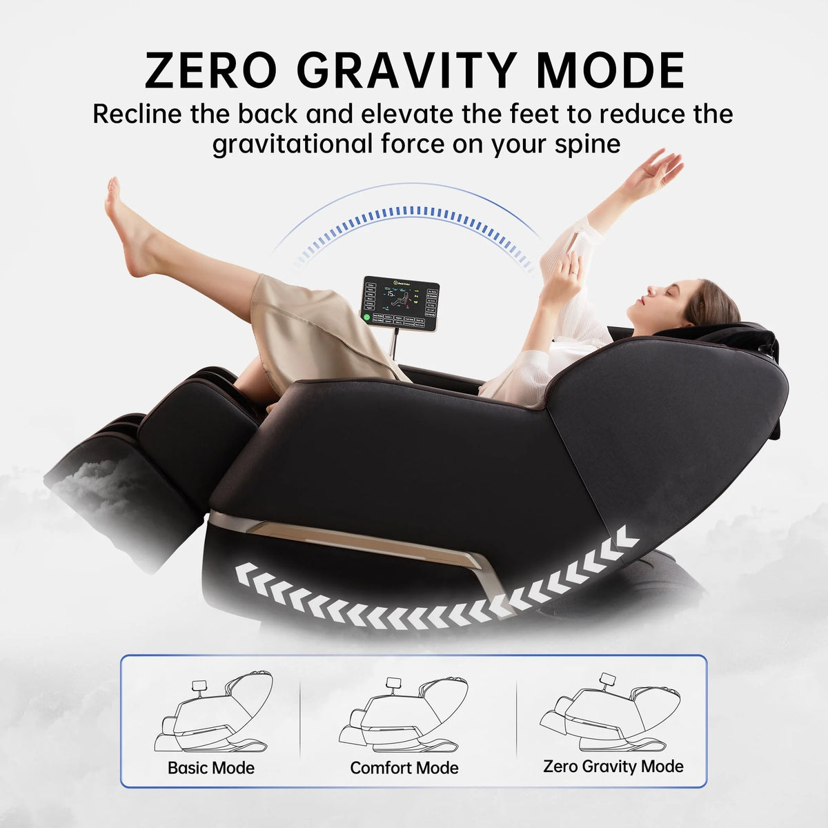 Black Zero Gravity Electric Massage Chair U630