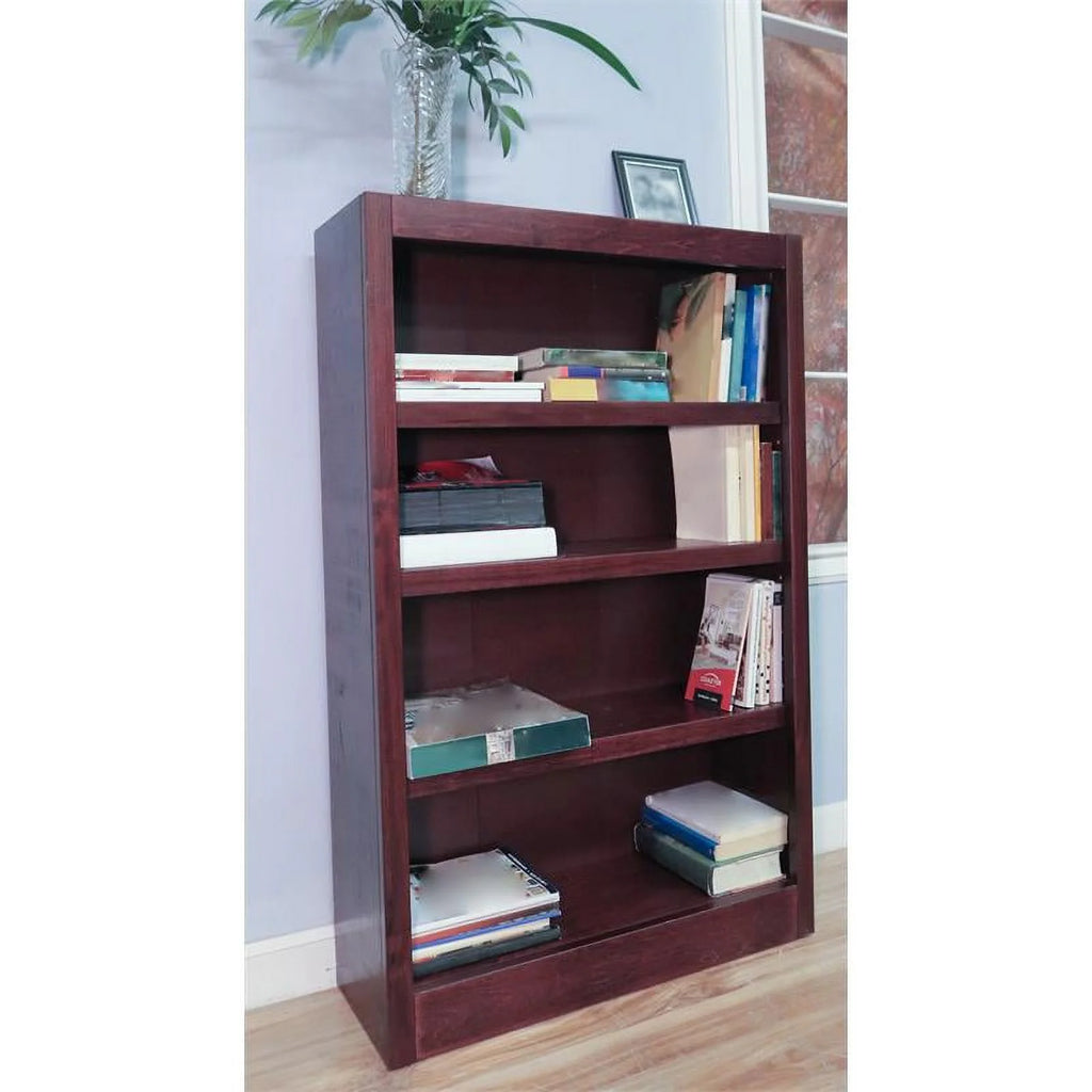 48" Tall 4-Shelf Wood Bookcase B8083