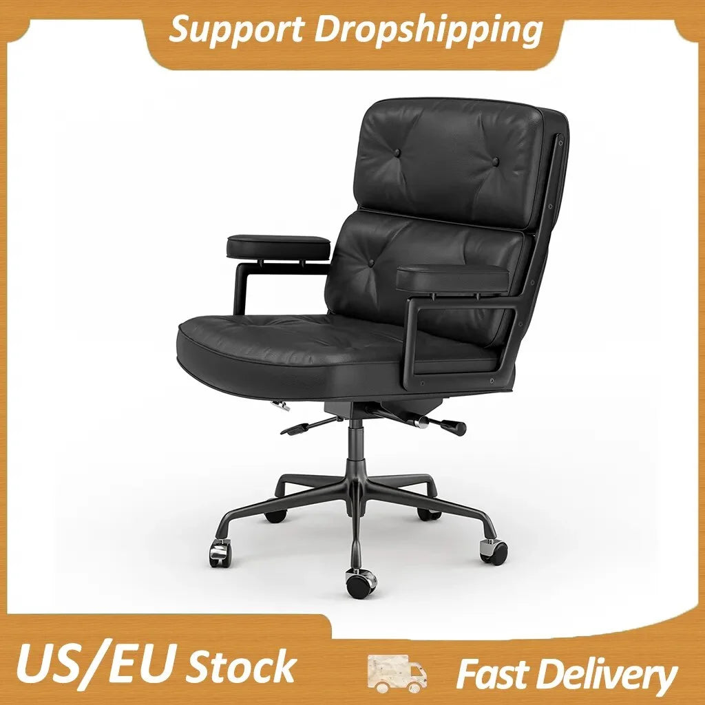 Genuine Leather Rotating Office Chair F3332