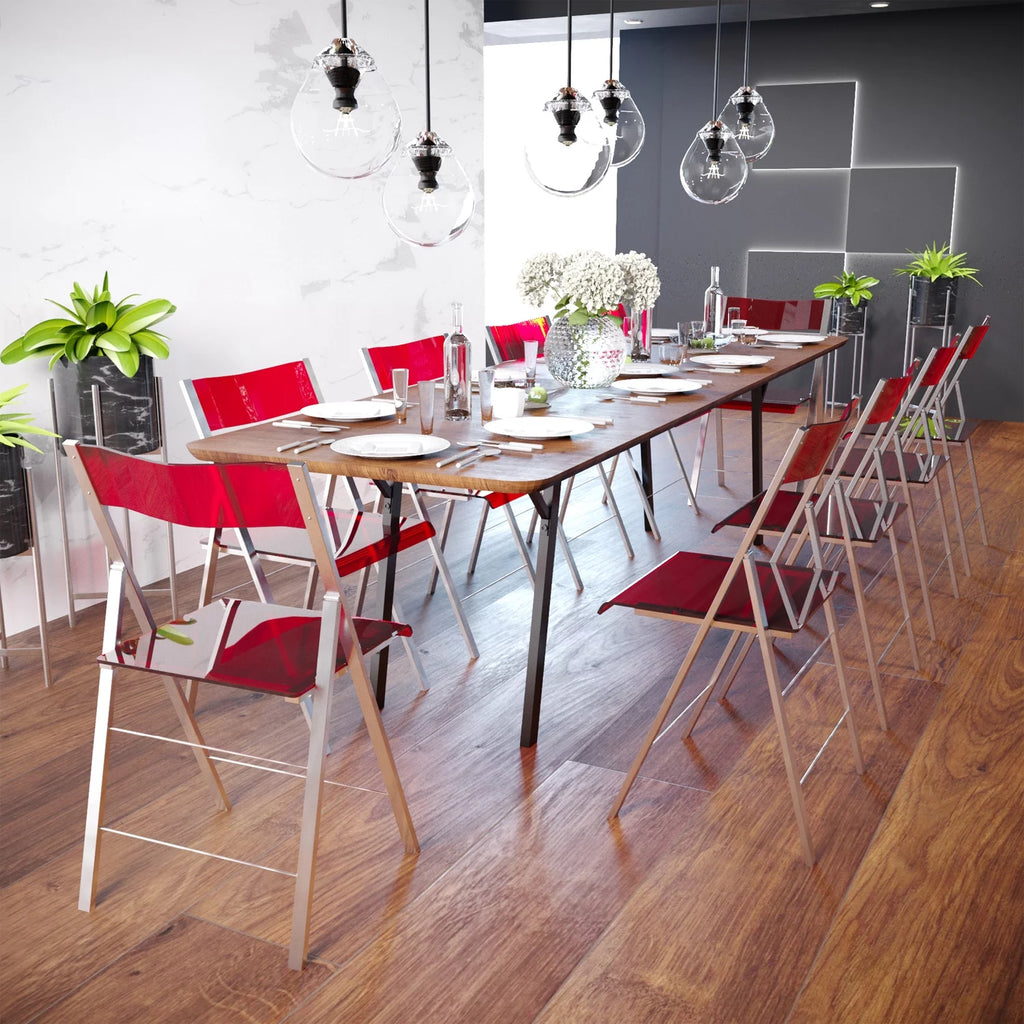 Acrylic Folding Chair Set of 2 N28086