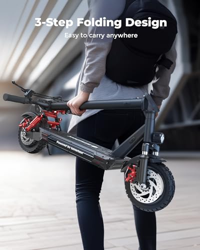Electric Scooter with 800W Motor, 28 MPH, 10" Off-Road Tires L138449